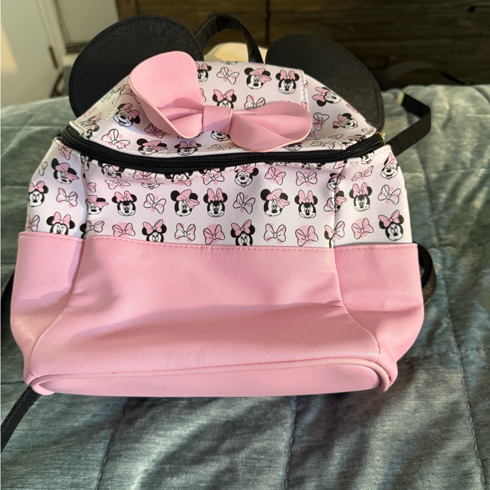 Disney Minnie Mouse Pink and Black Kids Backpack